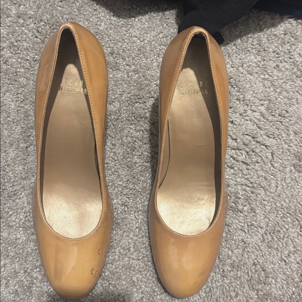 Stuart Weitzman warm nude toned Leather Heels